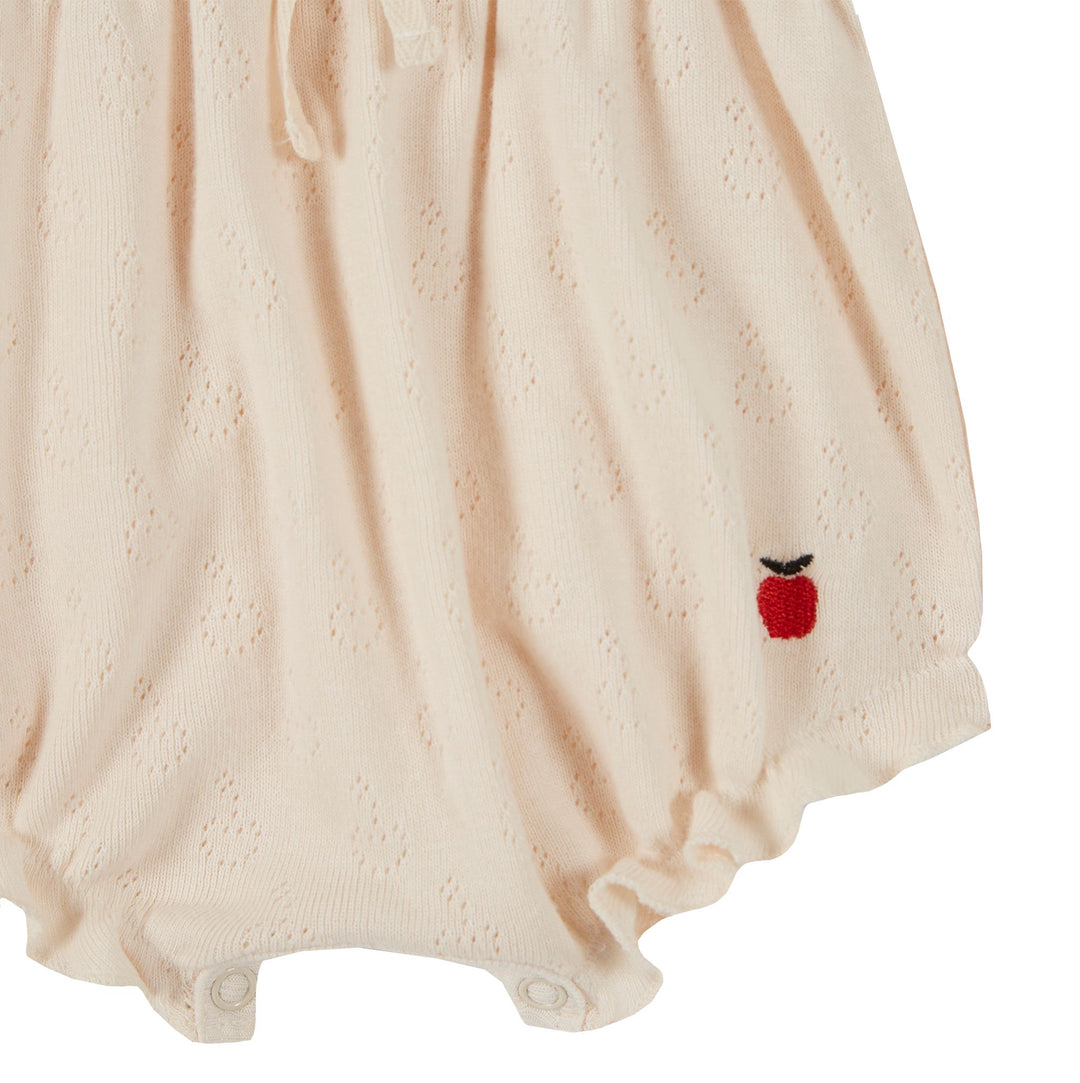 Overall Baby Girl Off-White Ajoure - قصيرة