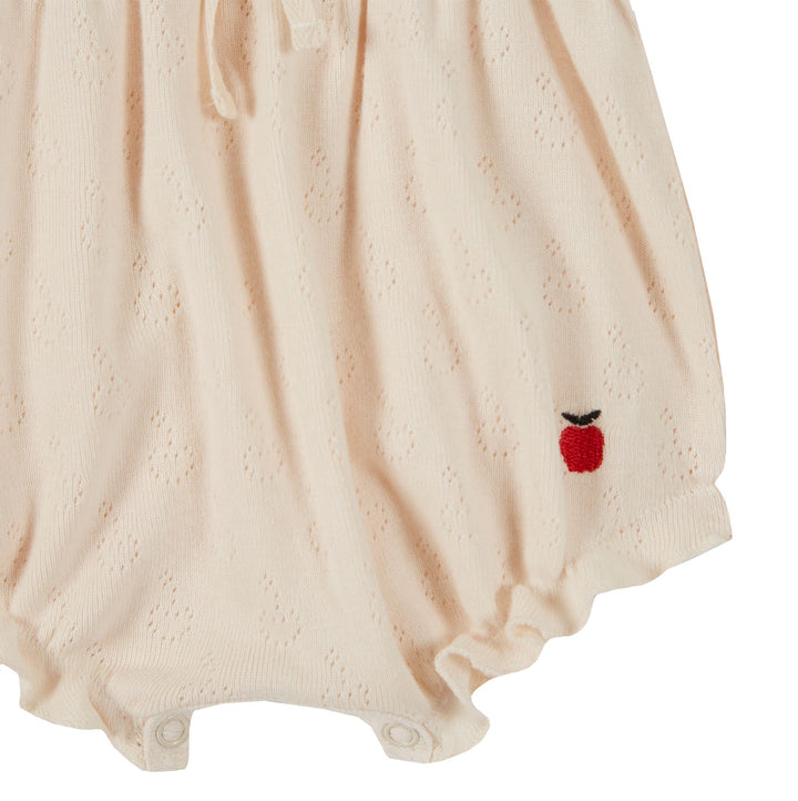 Overall Baby Girl Off-White Ajoure - قصيرة