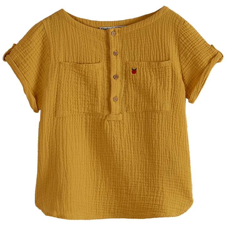 Shirt Boy Cotton Gaz Yellow - قصيرة