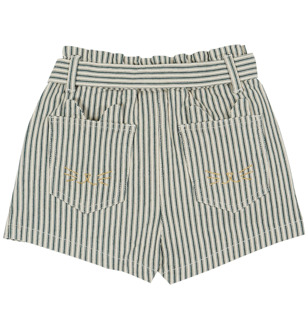 Shorts Girl Stripe Green - قصيرة