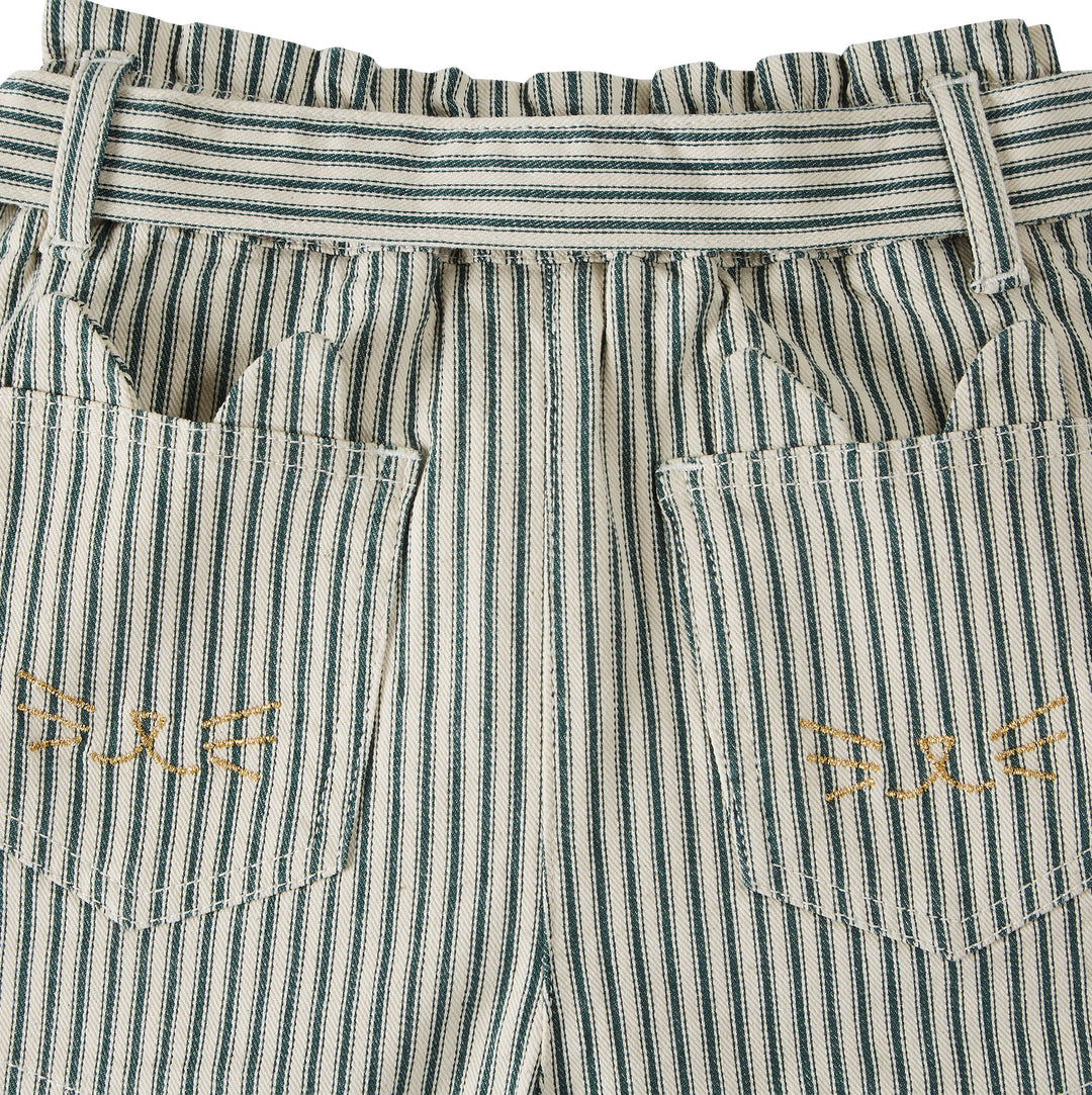 Shorts Girl Stripe Green - قصيرة