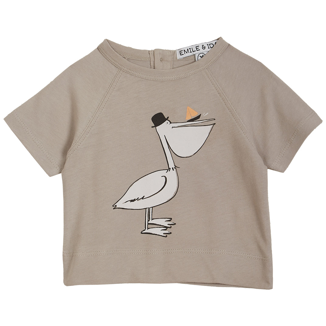 T-Shirt Boy Pelican Grey - قصيرة