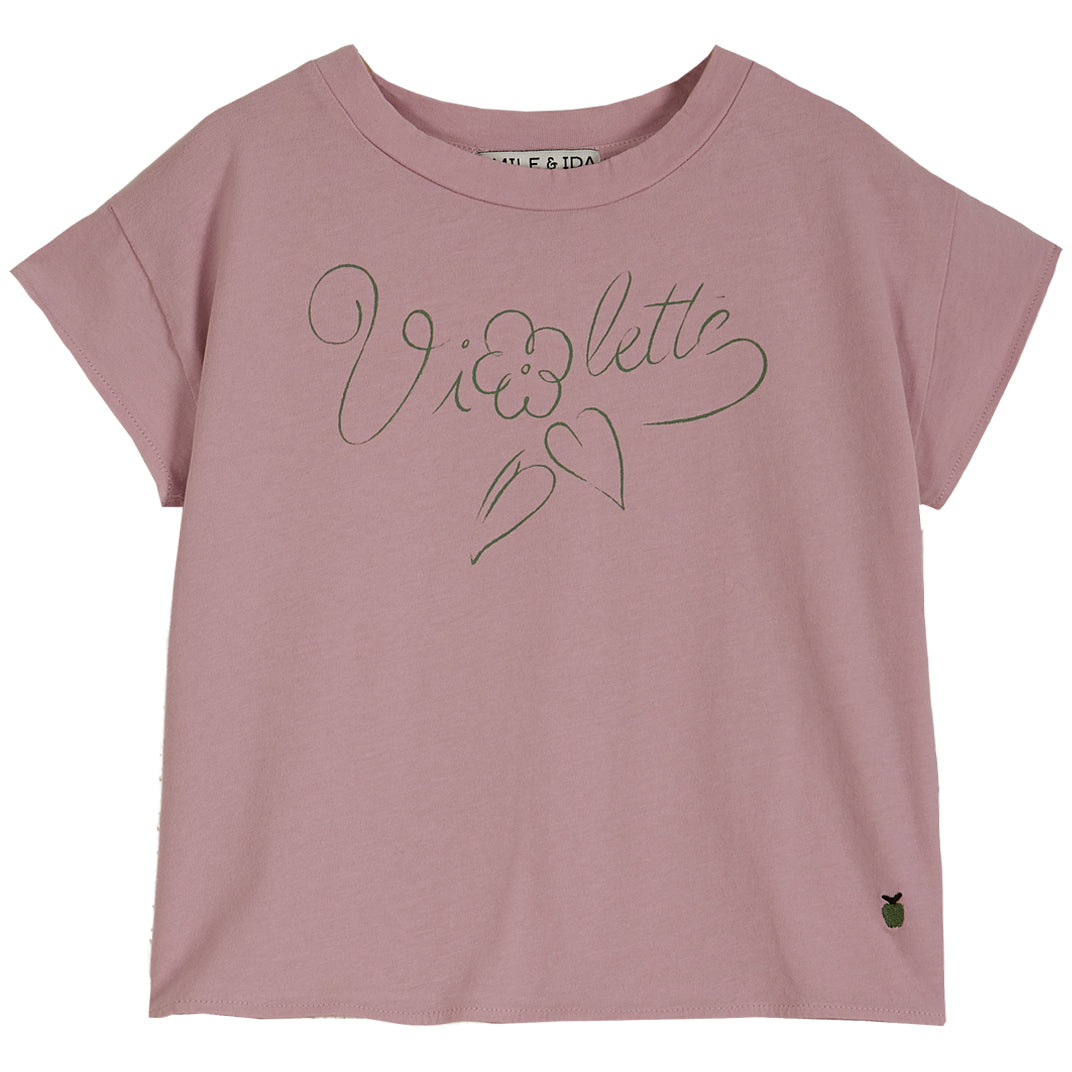 T-Shirt Girl Violette - قصيرة