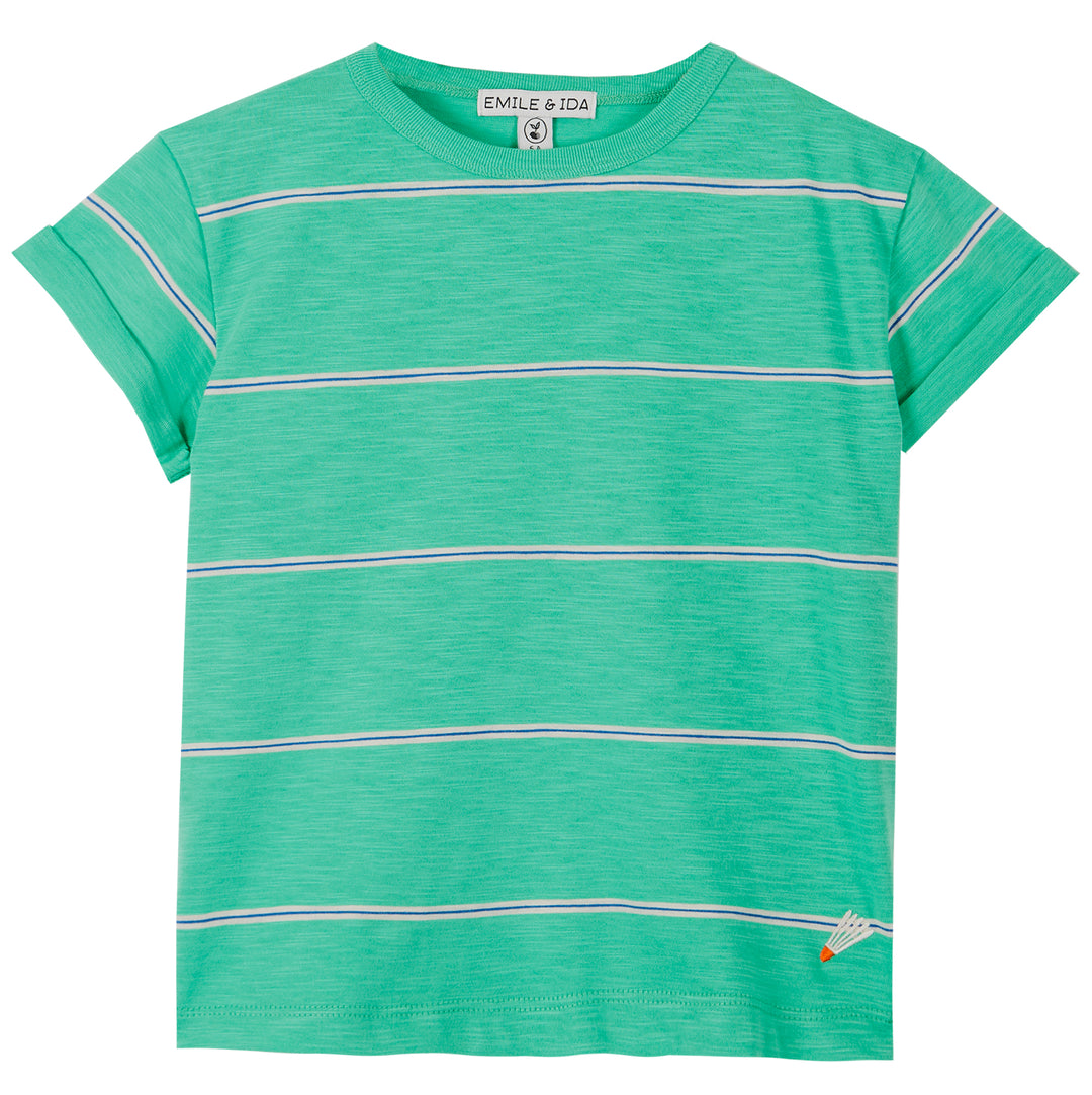 T-shirt Boy Stripe Pomme - قصيرة