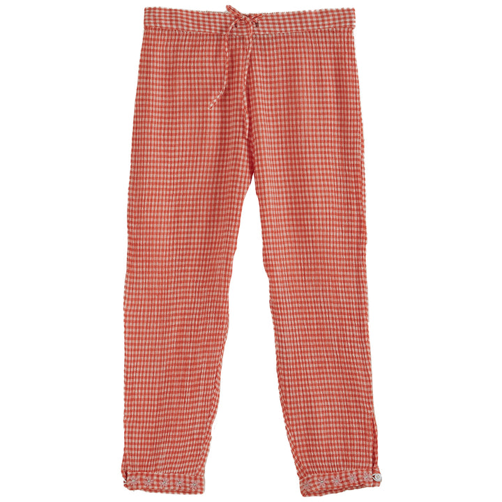 Trousers Girl Gingham Red - قصيرة