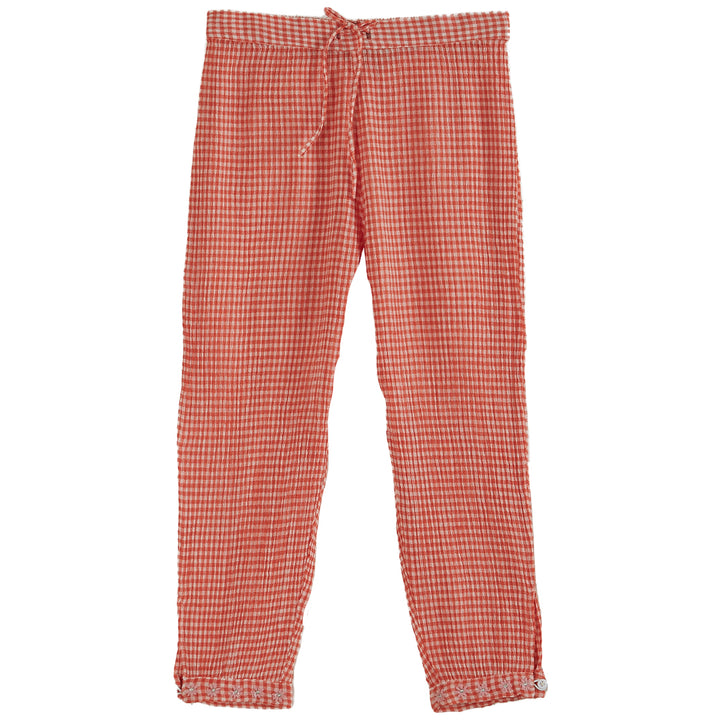 Trouser Girl Gingham Red - قصيرة
