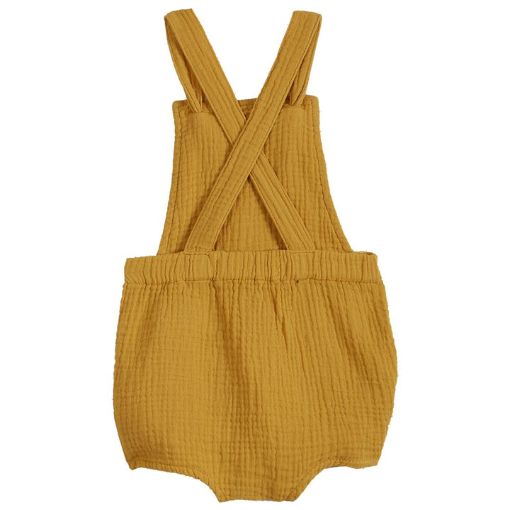 Overall Baby Boy Cotton Gaze Yellow  - قصيرة
