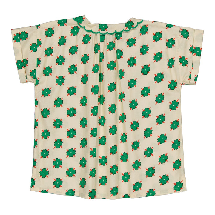 Blouse Girl Caroline Bleuet Green - قمة