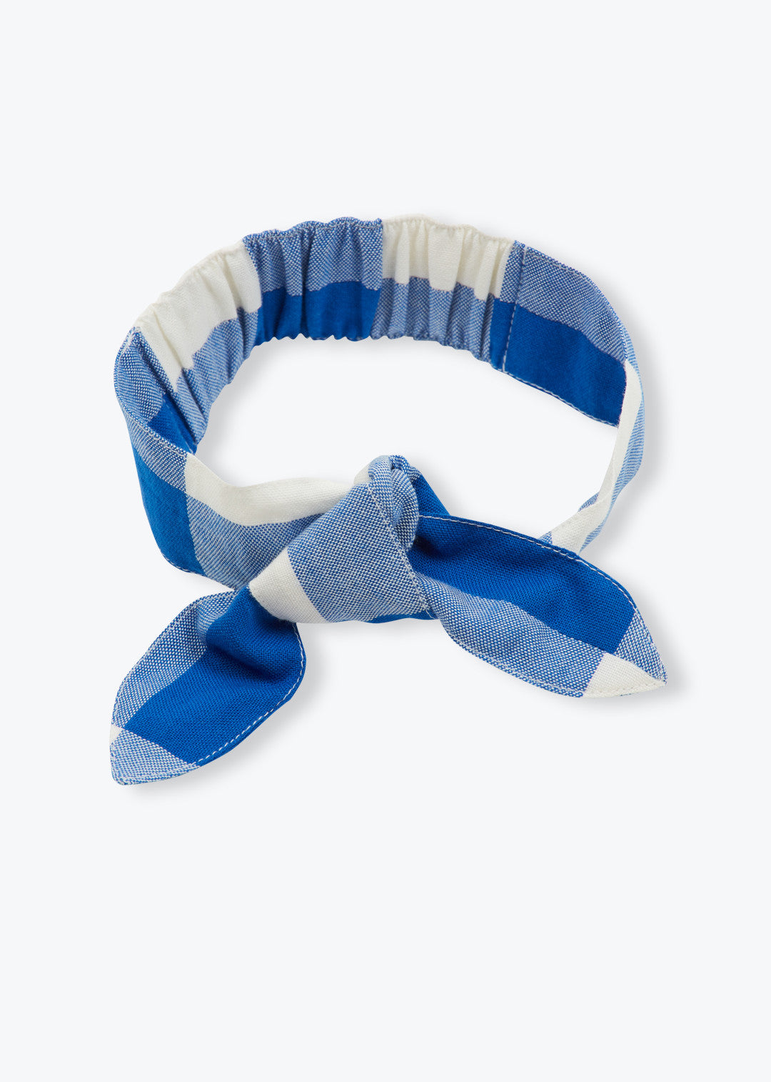 Headband Large Check Bow Ocean - عقال الرأس