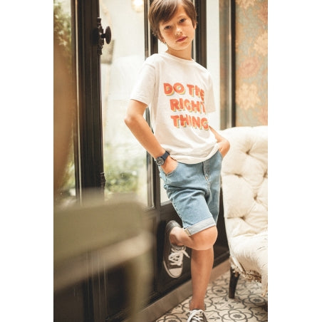 T-Shirt Boy Tom "Thing" Cream - قميص