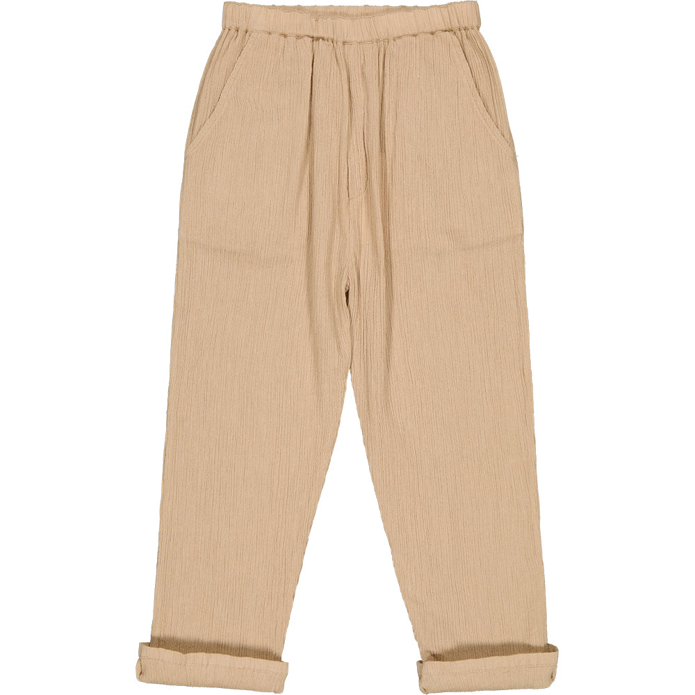 Trousers Boy Gazelle Cotton Crepe Beige - يلهث