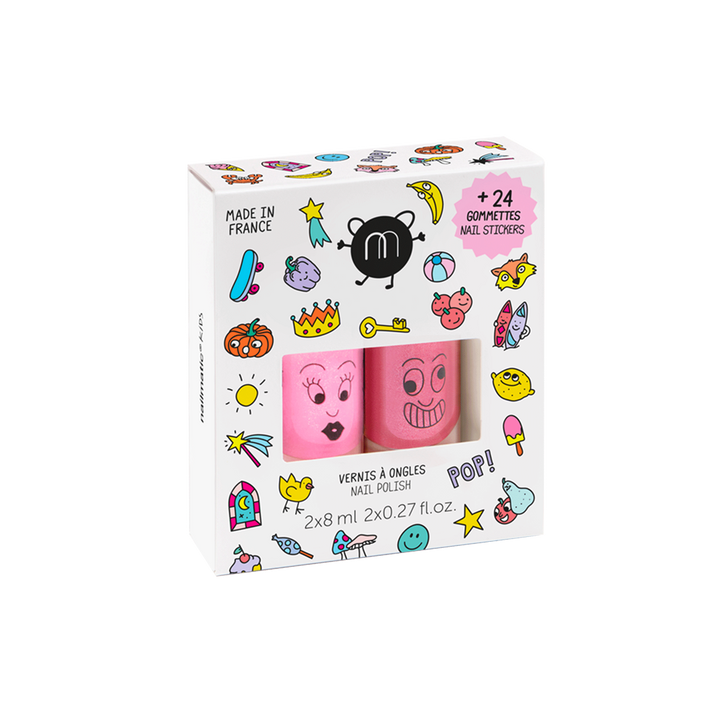 POP set - Nail polish and stickers - اكسسوارات التجميل