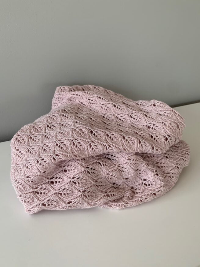 Blanket Openwork Bamboo/Cotton - Pink - قماط