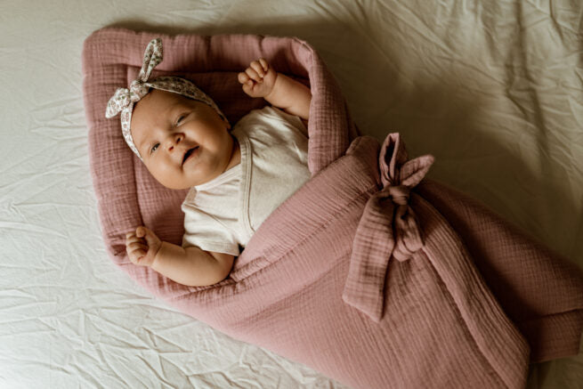 Wrap With Bow - Dusty Pink - قماط