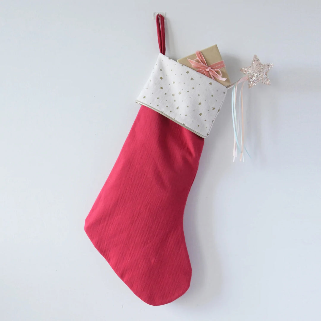 Starry Christmas Stocking Red - مستلزمات