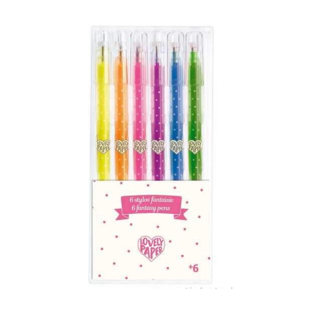 Lovely Paper 6 neon pens - ألعاب الأطفال