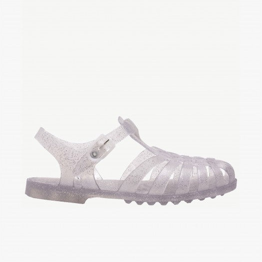 Kids Sandal Glitter Silver - أحذية