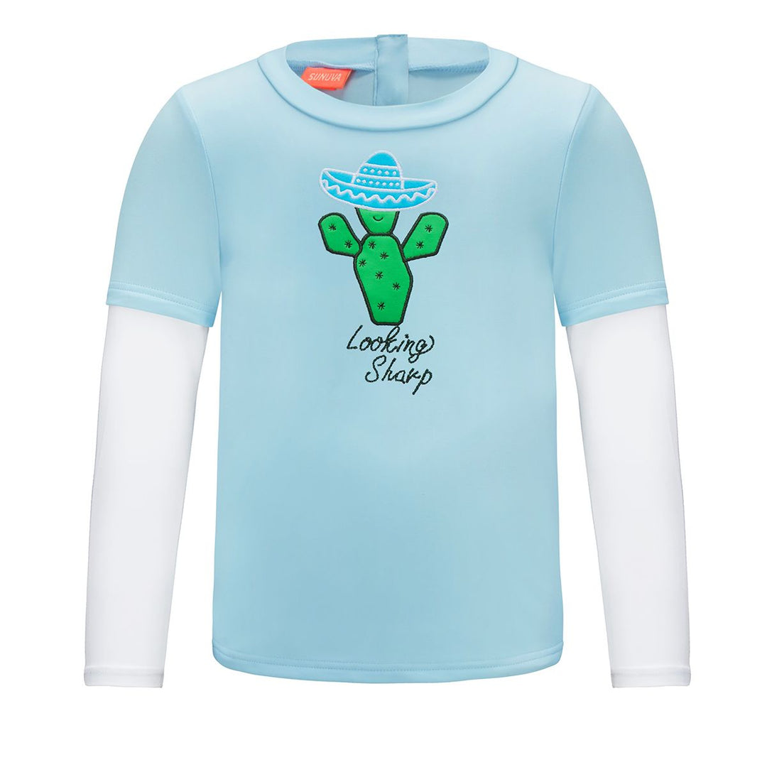 Baby Boys Cactus Long Sleeve Rash Vest - ملابس السباحة
