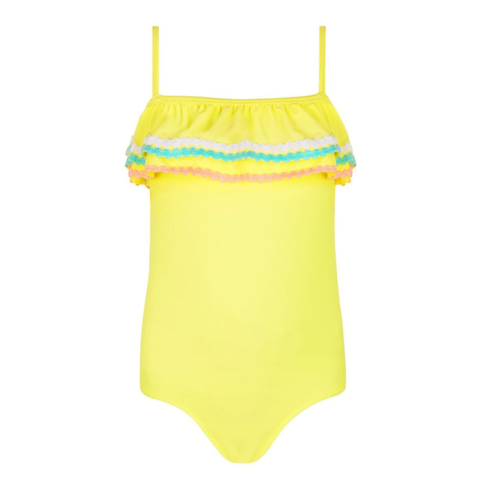 Baby Girls Yellow Ric Rac Swimsuit - ملابس السباحة
