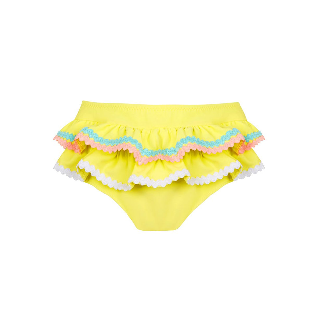Baby Girls Yellow Ric Rac Nappy Pant - ملابس السباحة