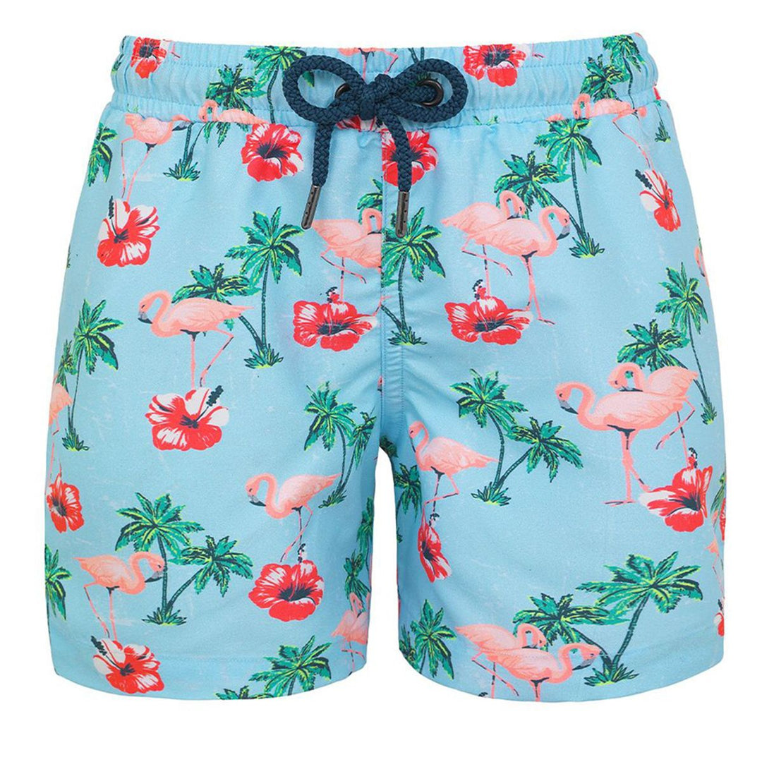 Swimshort Blue Flamingo - ملابس السباحة