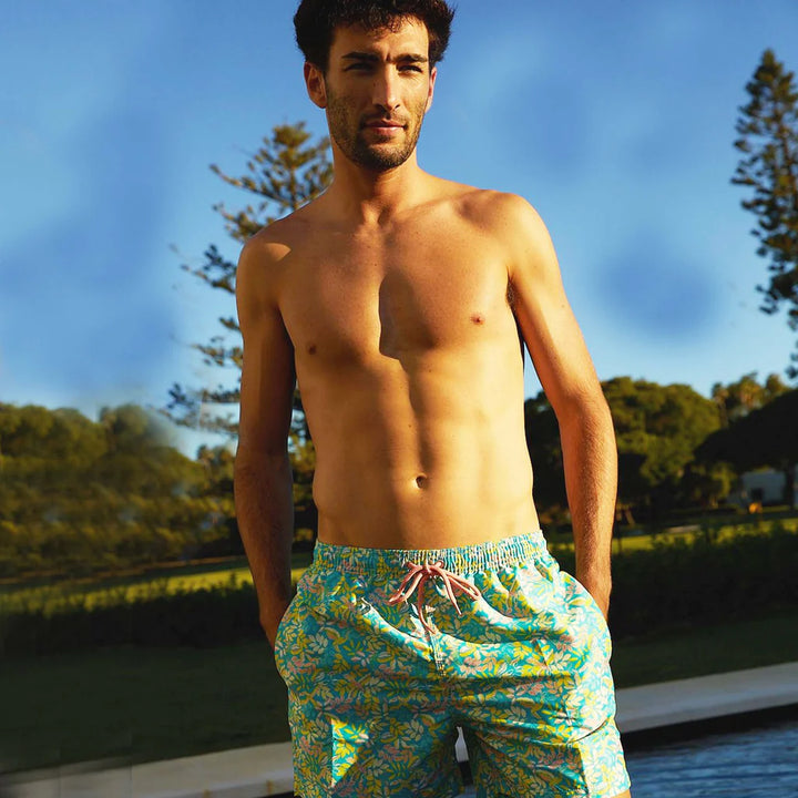 Men Swimshort Blue Toucan - ملابس سباحة