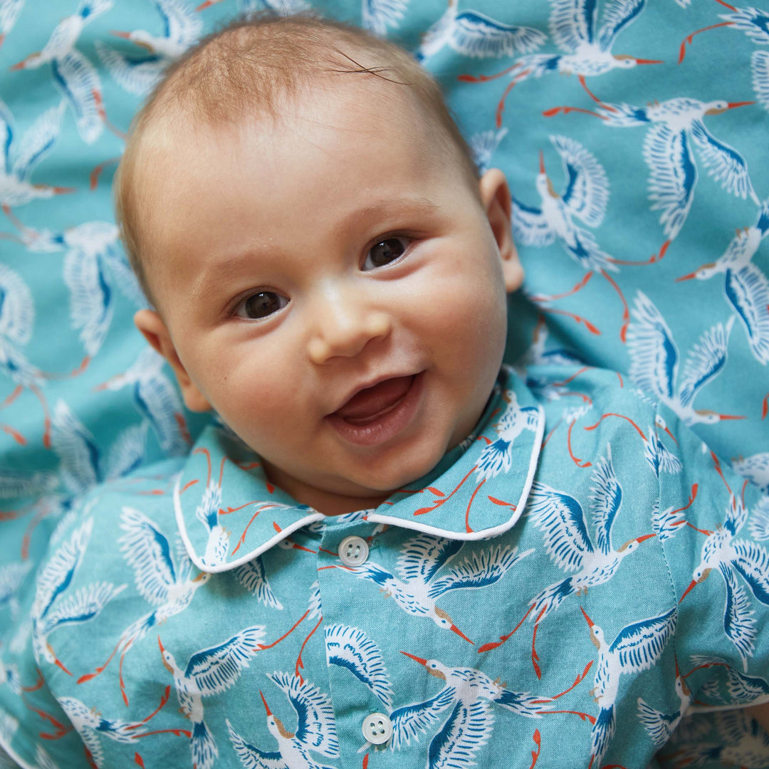 Baby Pyjama Blue Birds - ملابس سباحة