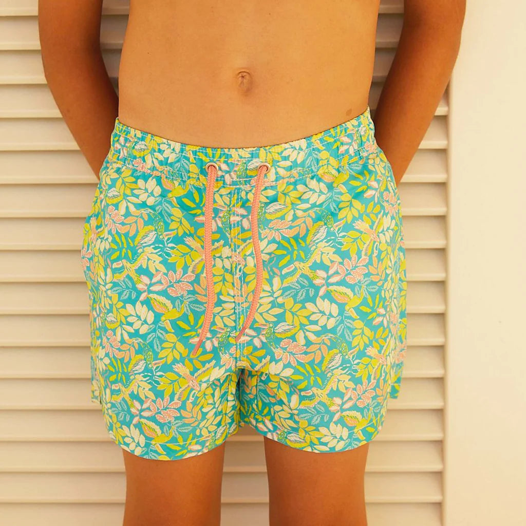 Swimshort Blue Toucan - ملابس سباحة