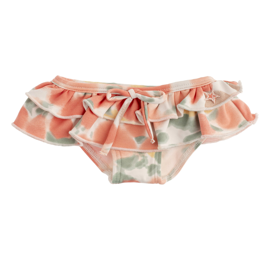 Flower Swimwear Bottoms With Ruffles Pink - ملابس السباحة