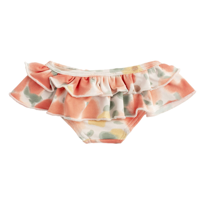 Flower Swimwear Bottoms With Ruffles Pink - ملابس السباحة