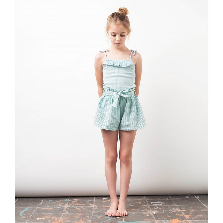 Shorts Girl Striped Girl Green - قصيرة